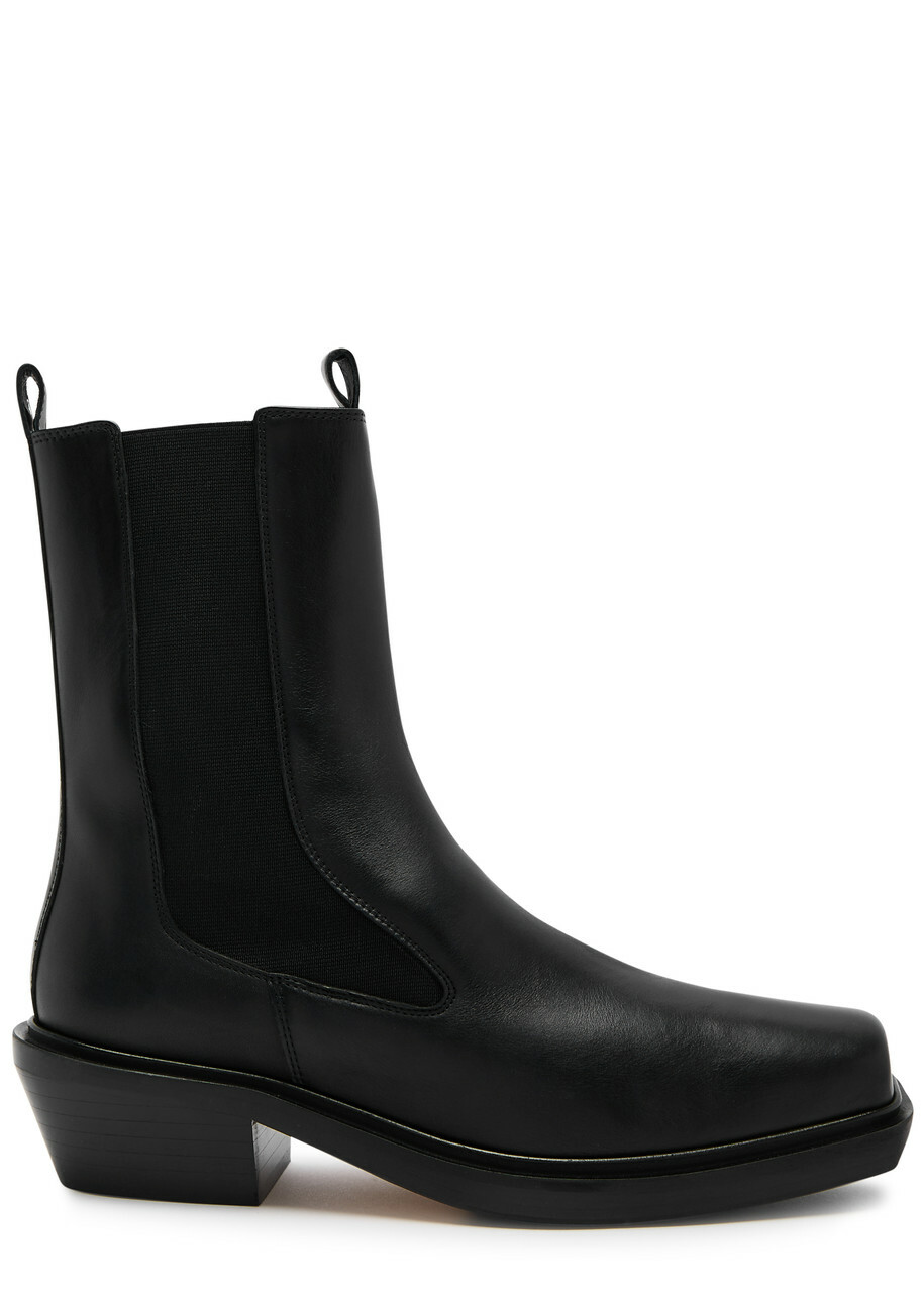 Aeyde Antonia Leather Chelsea Boots Black
