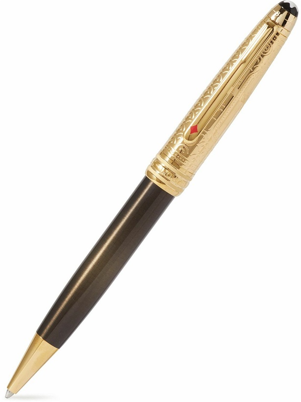 Photo: Montblanc - Meisterstück Around the World in 80 Days Doué Classique Resin and Gold-Plated Ballpoint Pen