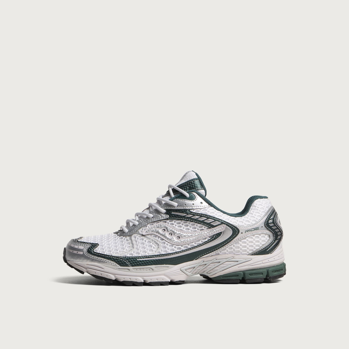 Saucony Men's Ride 1 Sneaker in Silver/Fog/Pine