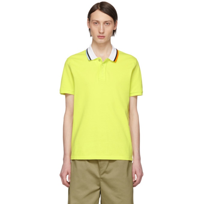 Photo: Kenzo Yellow Colorblocked Fitted Polo