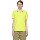 Kenzo Yellow Colorblocked Fitted Polo