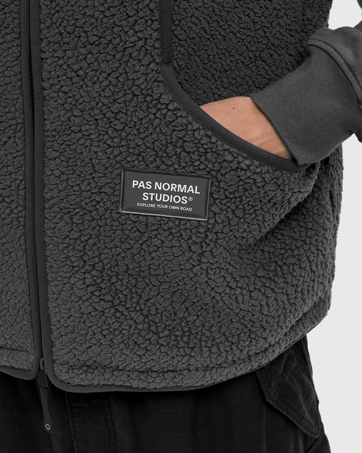 Pas Normal Studios Off-Race Pile Fleece Vest Grey Men