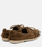 Golden Goose Embellished suede boat shoes