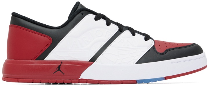 Photo: Nike Jordan Red & White Nu Retro 1 Low Sneakers