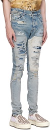 AMIRI Blue Paneled Jeans