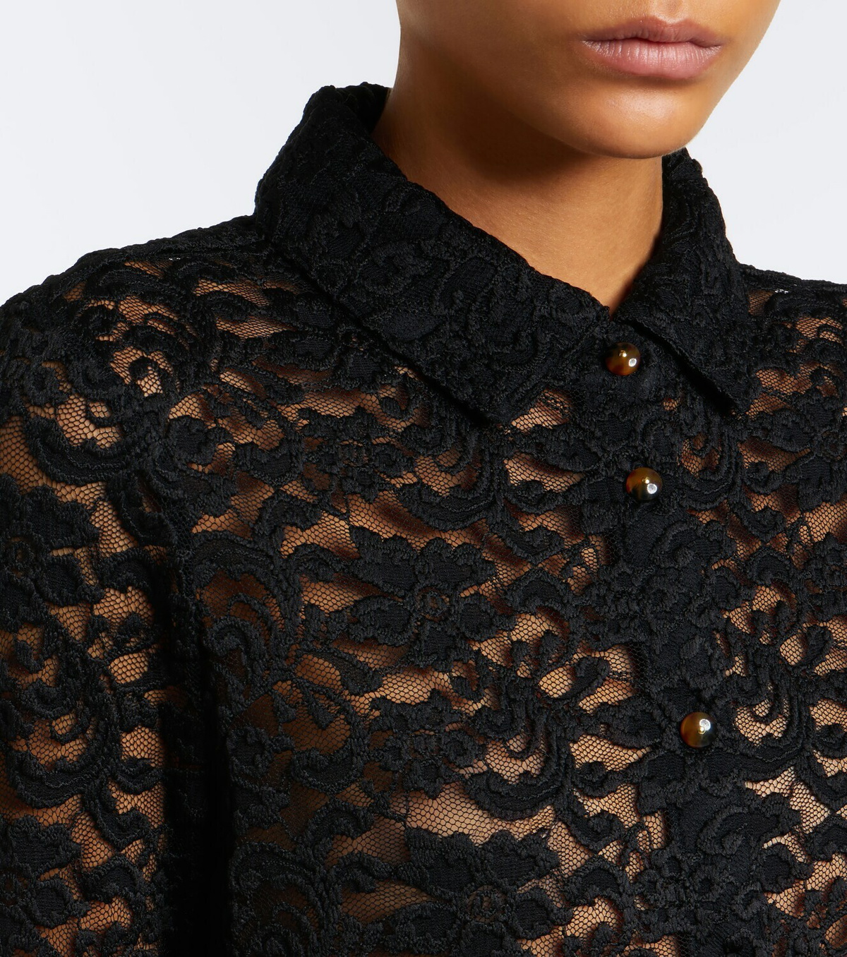 Veronica Beard Wittaker sheer lace blouse