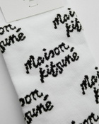 Maison Kitsune Maison Kitsune Handwriting All Over Socks White Socks