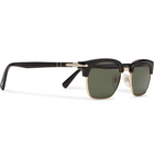 Persol - D-Frame Gold-Tone and Acetate Sunglasses - Men - Black