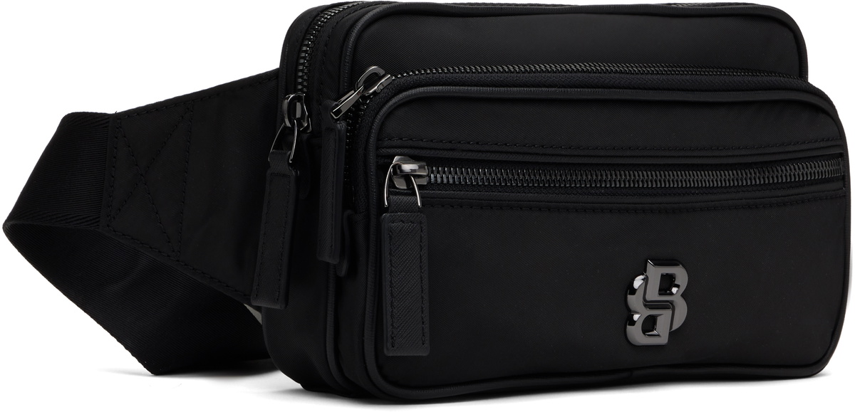 BOSS Black Twill Double B Monogram Belt Bag BOSS