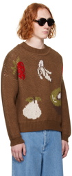 Glass Cypress Brown Fruit Medley Sweater