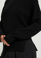 Rick Owens Fisherman Ribbed Wool Jumper Black