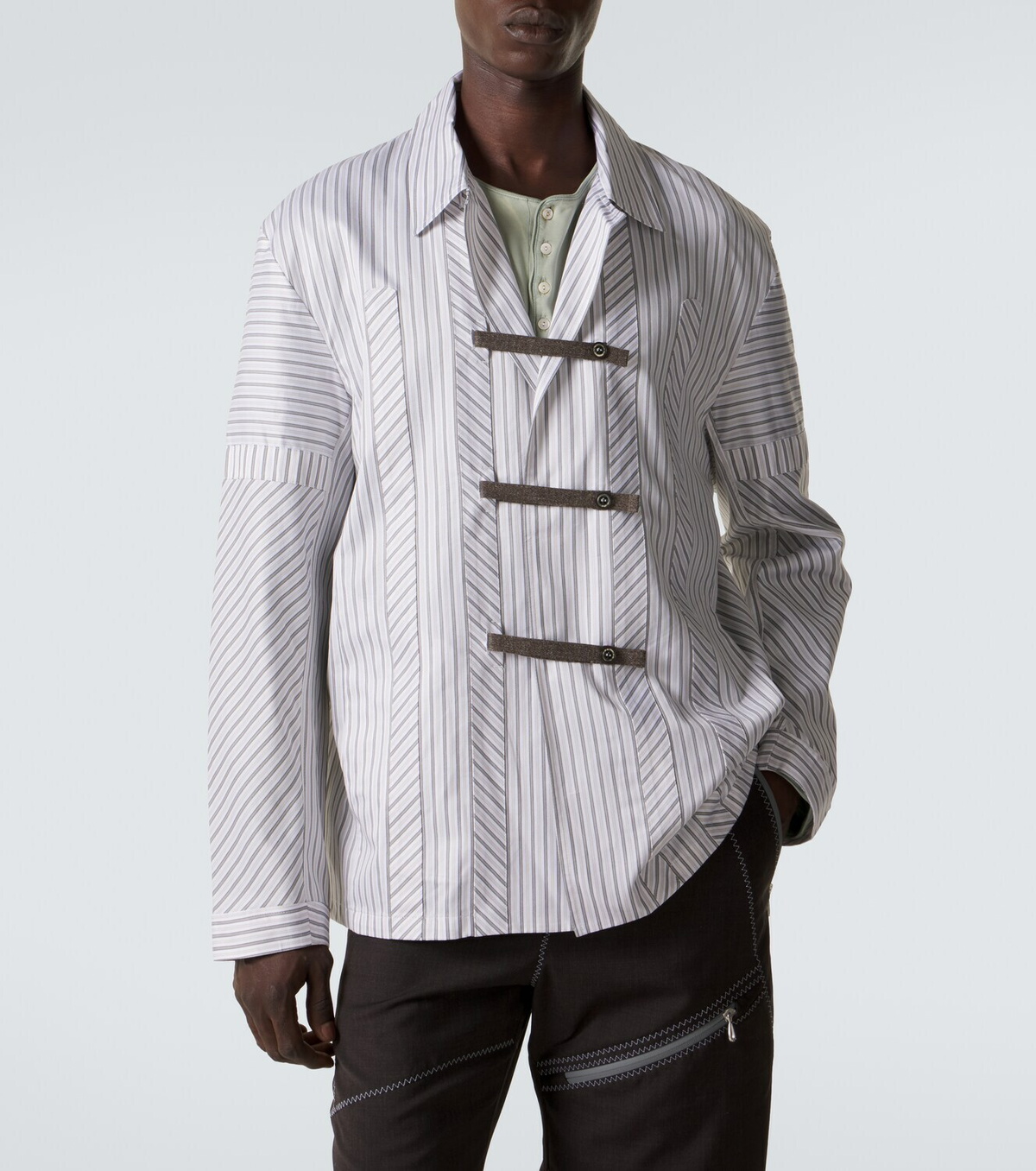 Kiko Kostadinov Kyan striped cotton poplin shirt