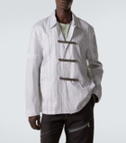 Kiko Kostadinov Kyan striped cotton poplin shirt