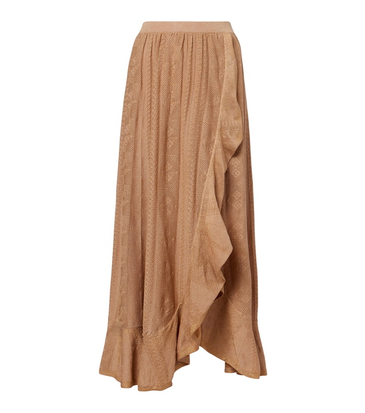 Photo: Zimmermann Aster pointelle lamé maxi skirt