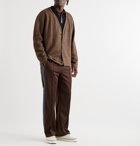 Needles - Houndstooth Cotton and Wool-Blend Jacquard Cardigan - Brown