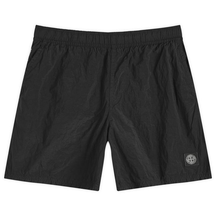 Photo: Stone Island Men's Nylon Metal ECONYL Swim Shorts in Black