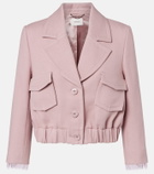 Dorothee Schumacher Layered Coolness organza-trimmed cropped jacket