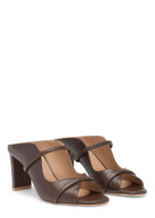 Malone Souliers Norah 70 Embossed Leather Heeled Sandals Brown