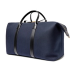 TOM FORD - Leather-Trimmed Canvas Holdall - Blue