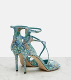 Jimmy Choo Azia embellished satin sandals