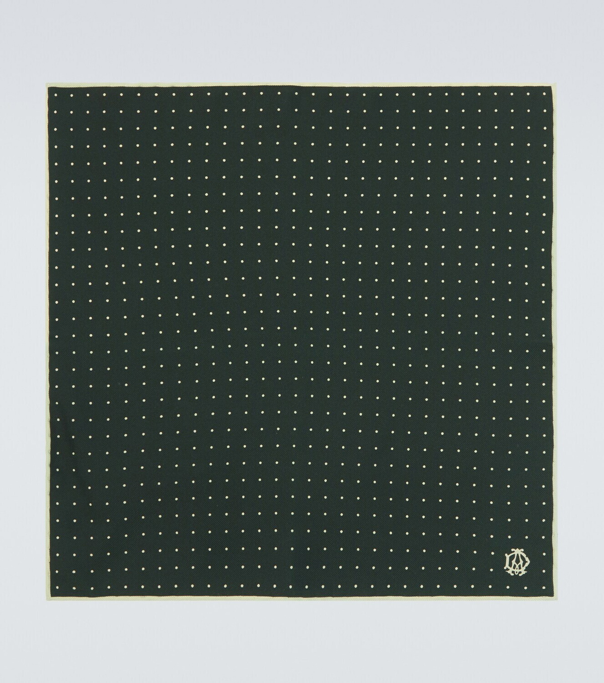Dunhill Polka-dot silk twill scarf