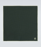 Dunhill Polka-dot silk twill scarf