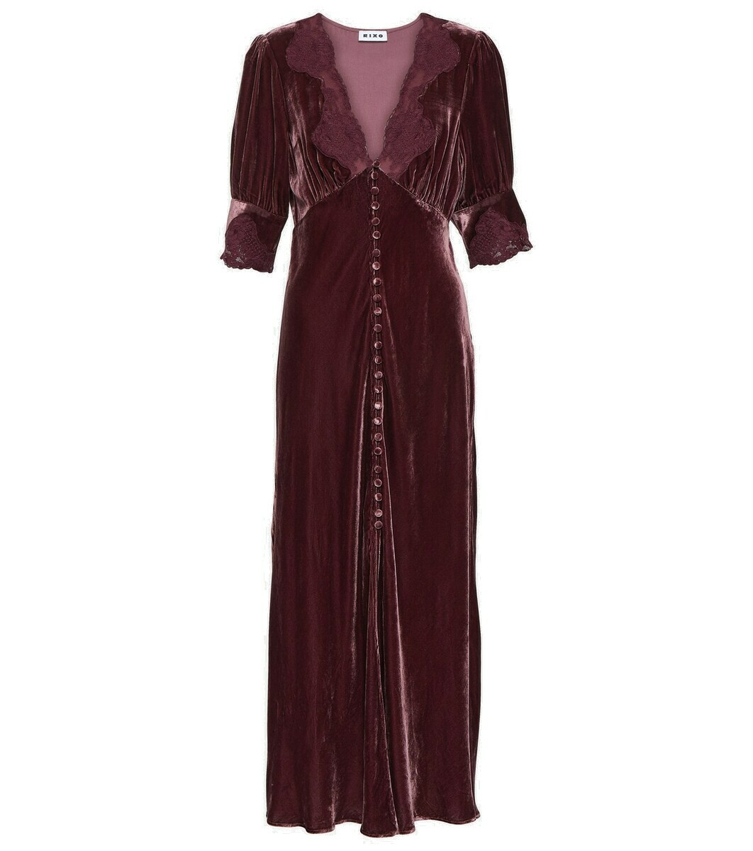 The Ravello Lace-Trim Floral Maxi Dress