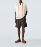 Frescobol Carioca Pinto crochet cotton bowling shirt