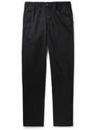 Incotex - Slim-Fit Straight-Leg Cotton-Blend Gabardine Trousers - Black