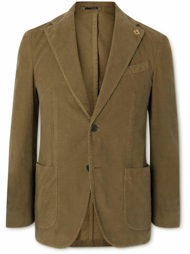 Photo: Lardini - Cotton-Blend Corduroy Suit Jacket - Neutrals