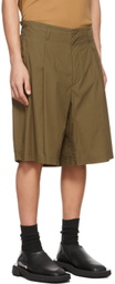 Moncler Genius 2 Moncler 1952 Khaki Cotton Poplin Shorts