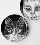 Fornasetti High Fidelity set of 6 porcelain coasters