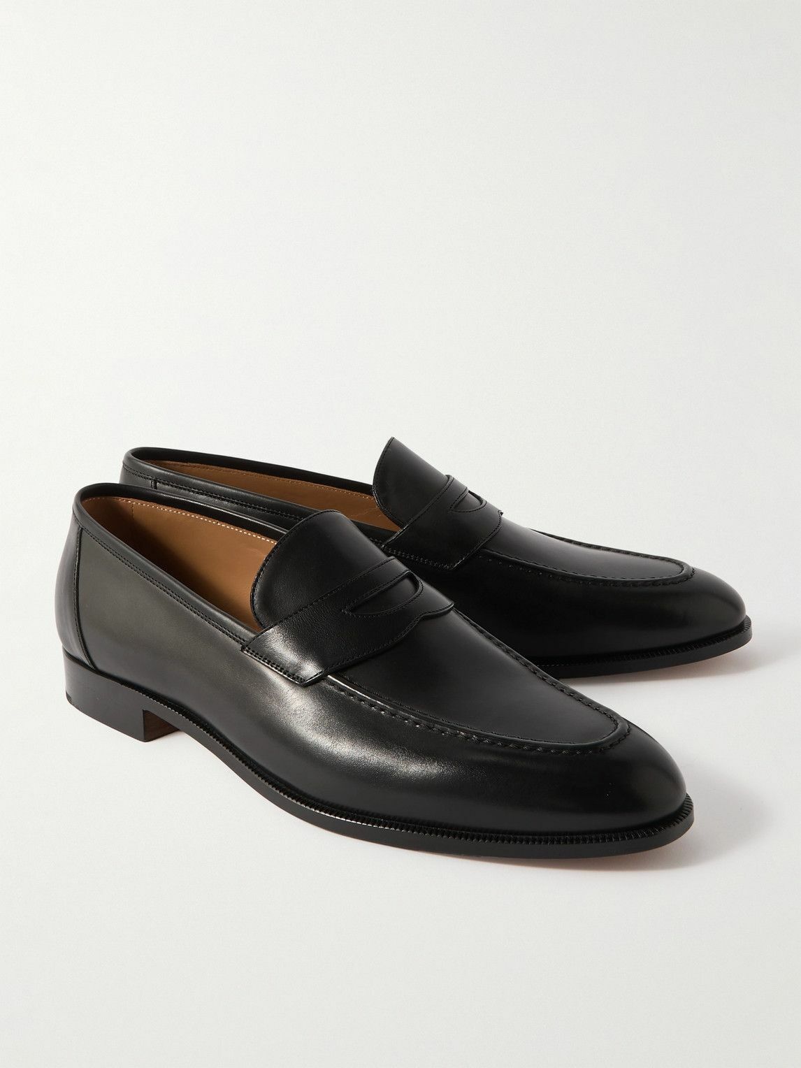 Loro Piana - Sergio Walk Leather Penny Loafers - Black Loro