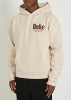 Duke And Dexter World Championship Printed Hooded Cotton Sweatshirt Off White