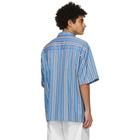 Marni Blue Striped Short Sleeve Shirt