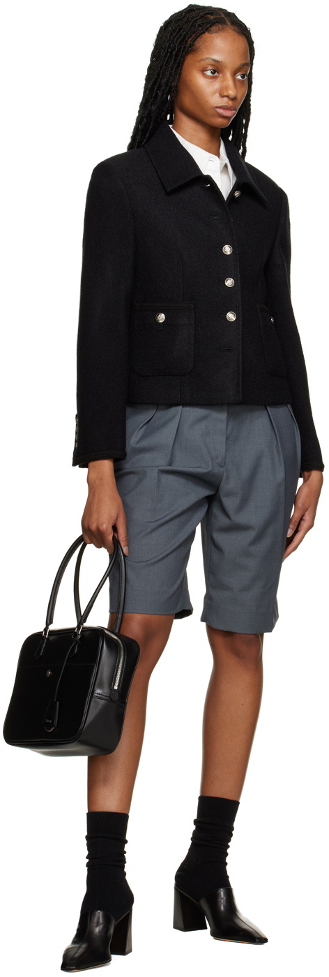 Dunst Gray Pleated Shorts