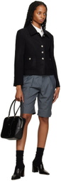 Dunst Gray Pleated Shorts