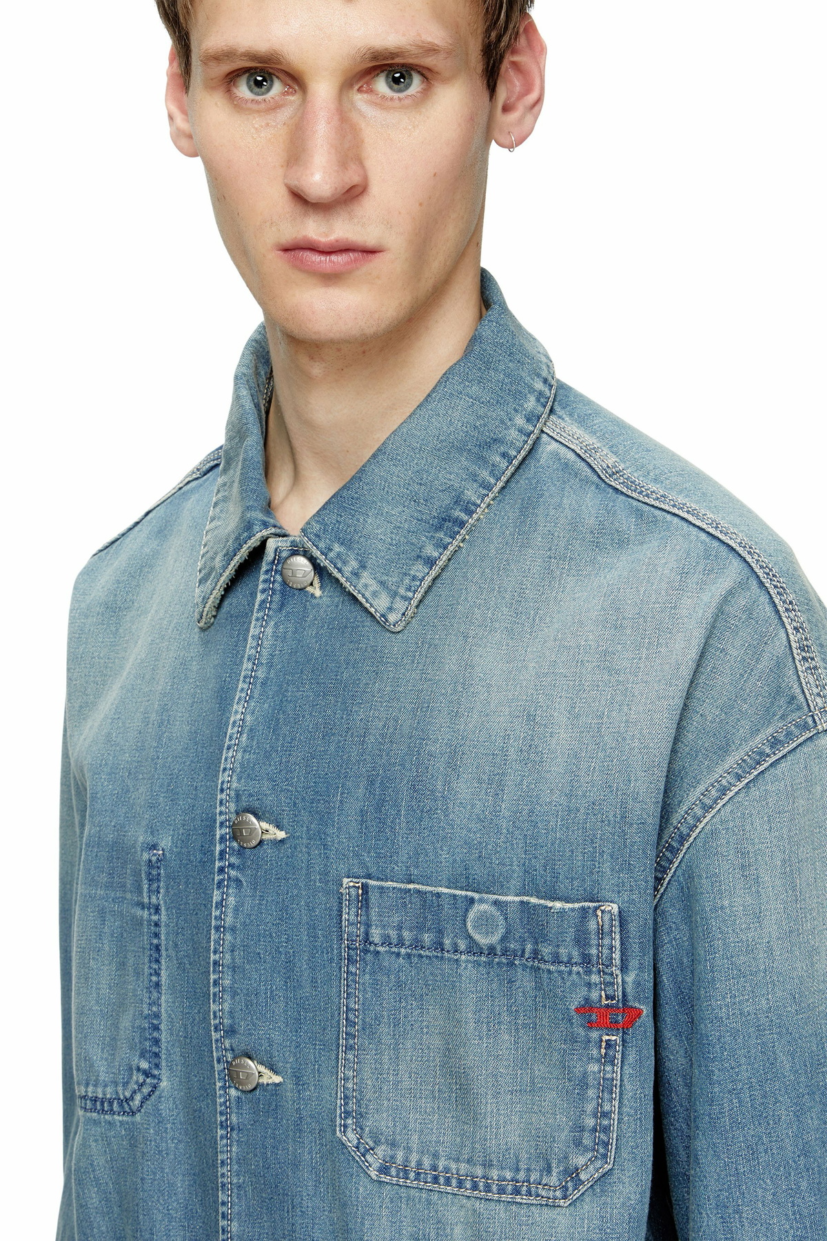 Diesel Utility-style denim jacket - Denim Jackets - Unisex - Blue