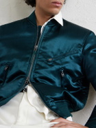 TOM FORD - Satin Bomber Jacket - Green
