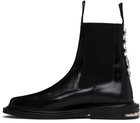 Toga Virilis Black Leather AJ1295 Chelsea Boots