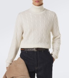 Brunello Cucinelli Cable-knit cashmere turtleneck sweater
