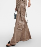 Blumarine - Cargo denim maxi skirt