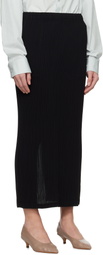 ISSEY MIYAKE Black Hatching Bottoms Maxi Skirt