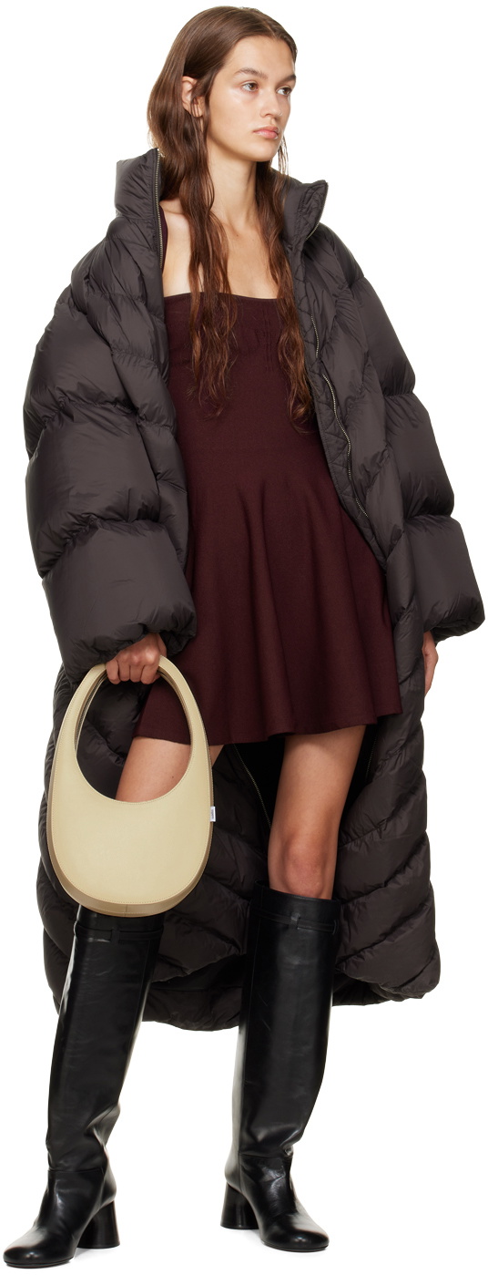 KHAITE Burgundy Dylan Minidress Khaite