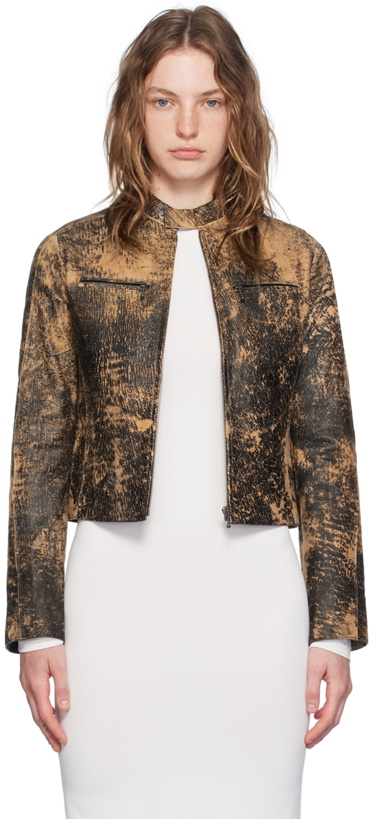 Photo: Acne Studios Black Distressed Leather Jacket