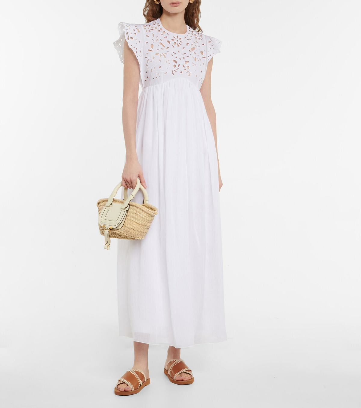 SEE BY CHLOE Broderie selling Anglaise Midi Dress S