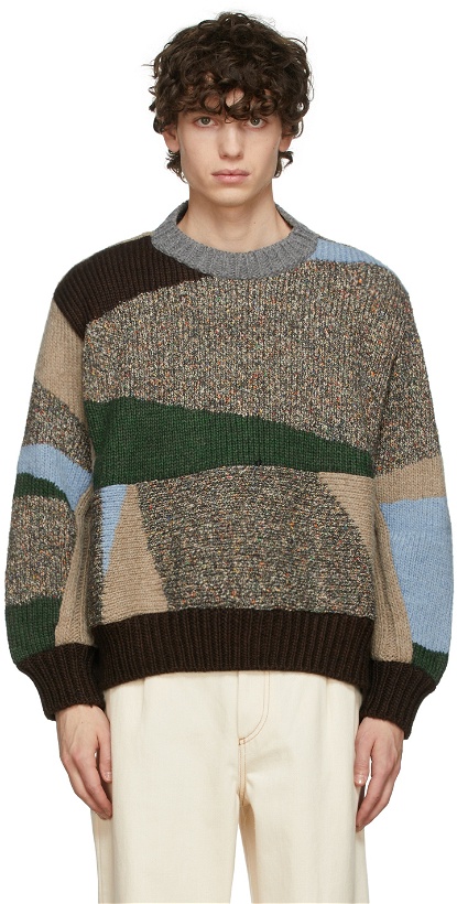 Photo: Eckhaus Latta Multicolor Colorblocked Ab-Ex Sweater