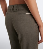 The Attico Low-rise wool-blend flared pants