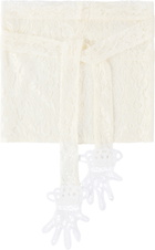 Gohar World White Embroidered Mini Lace Hands Apron