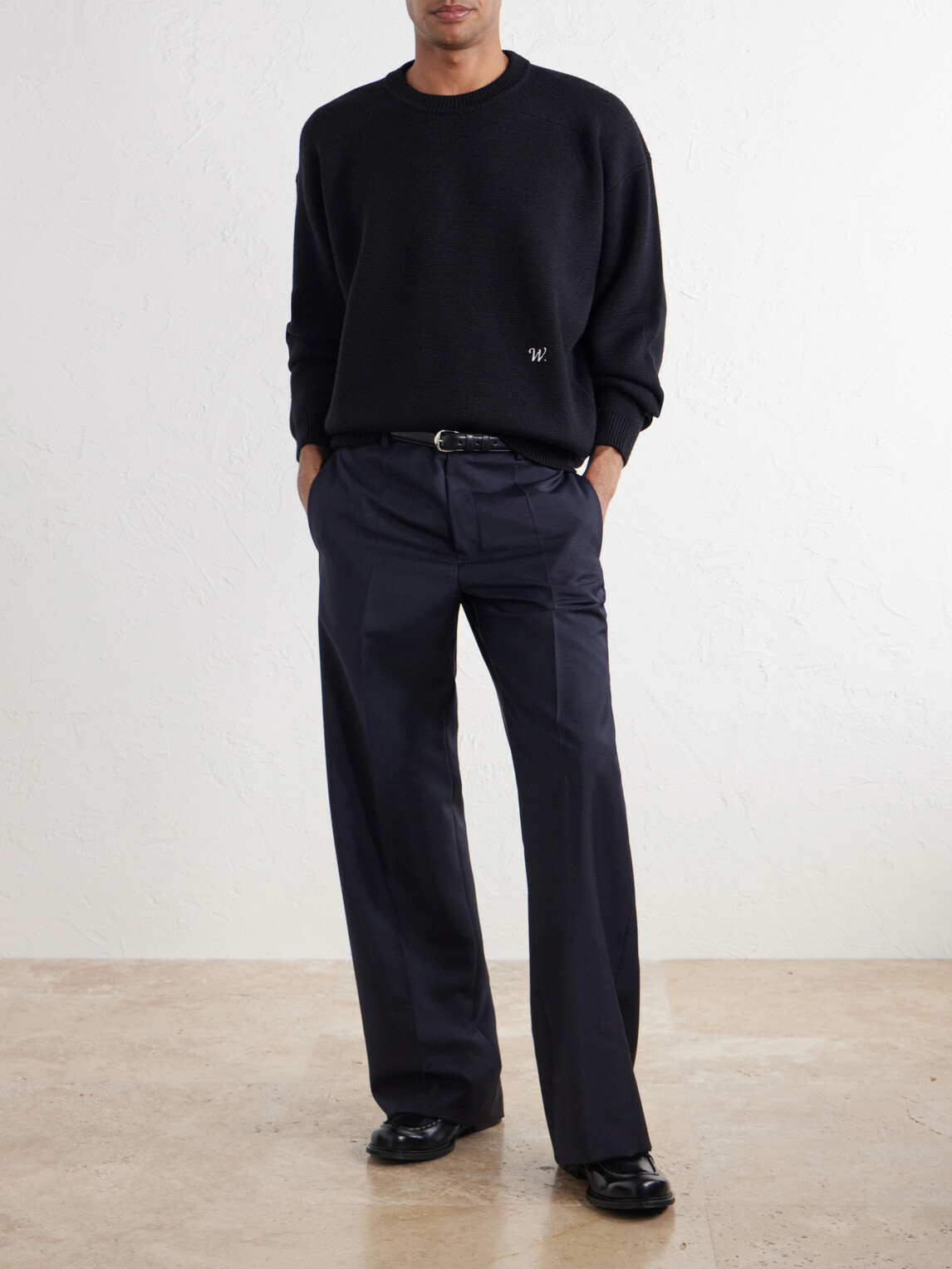 Willy Chavarria - Embroidered Wool Sweater - Black